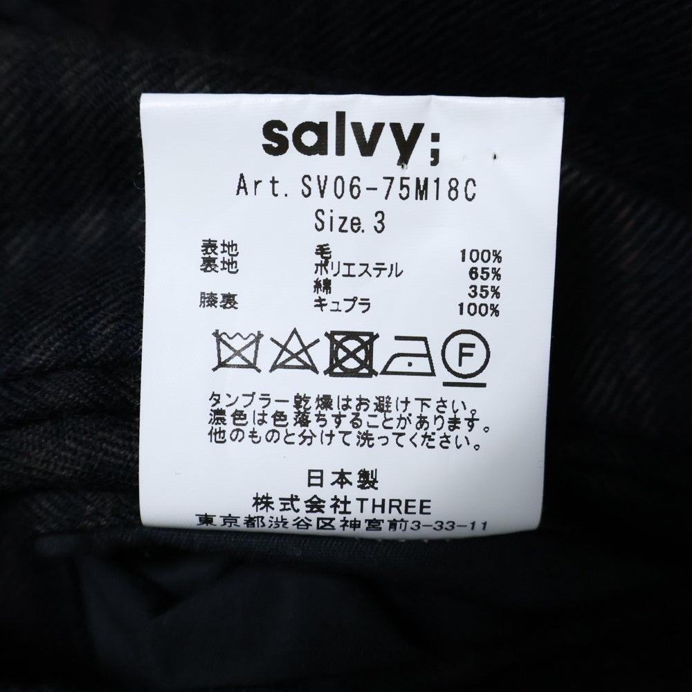 salvy(サヴィー) DADDY CHECK TROUSERS スラックスパンツ ブラウン SV06-75M18C