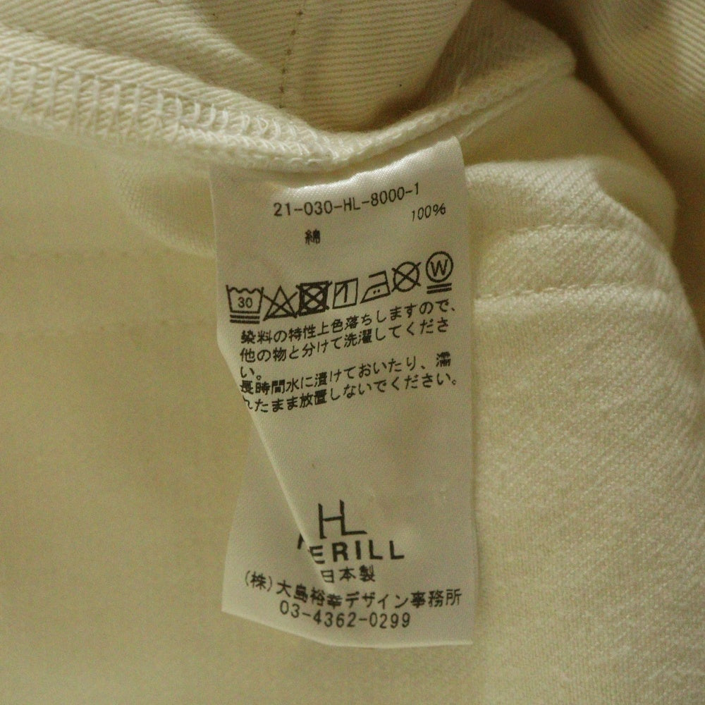 HERILL(ヘリル) HERILL ヘリル タックデニムワイドトラウザーズパンツ アイボリー 21-030-HL-8000-1