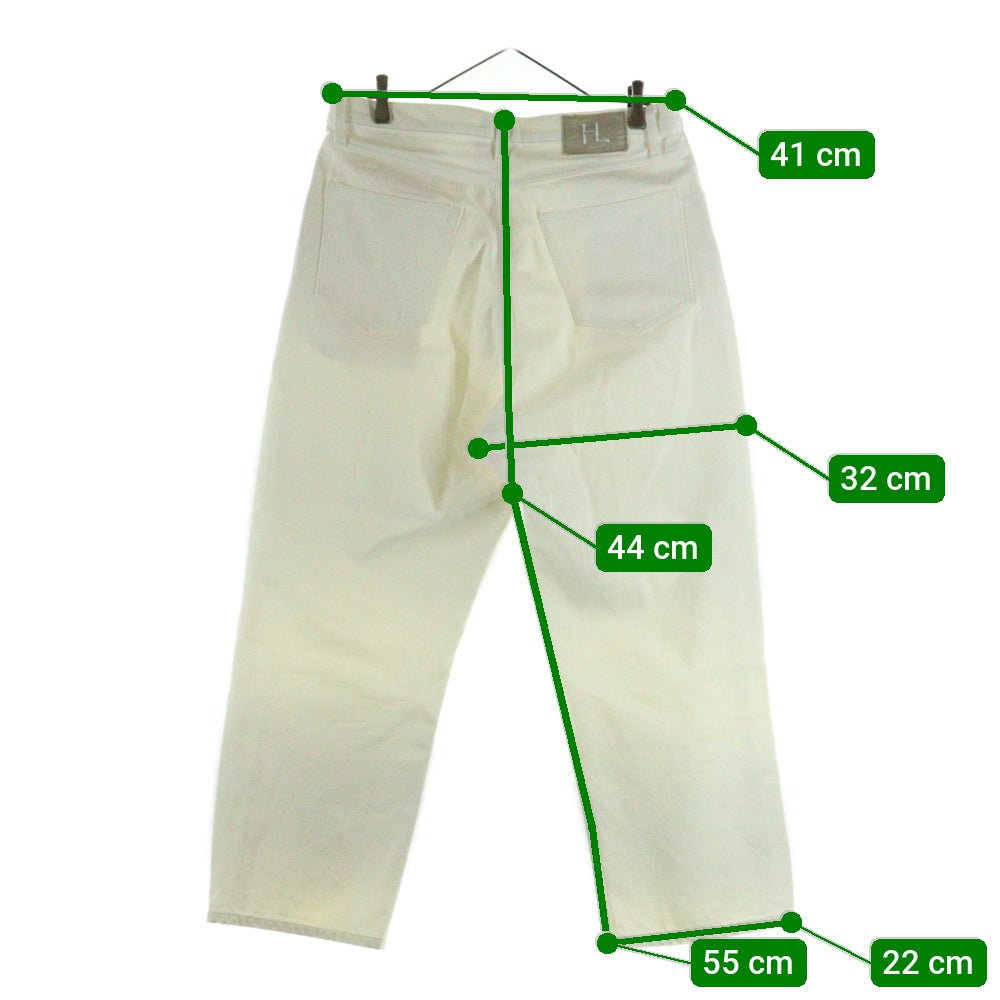 HERILL(ヘリル) HERILL ヘリル タックデニムワイドトラウザーズパンツ アイボリー 21-030-HL-8000-1