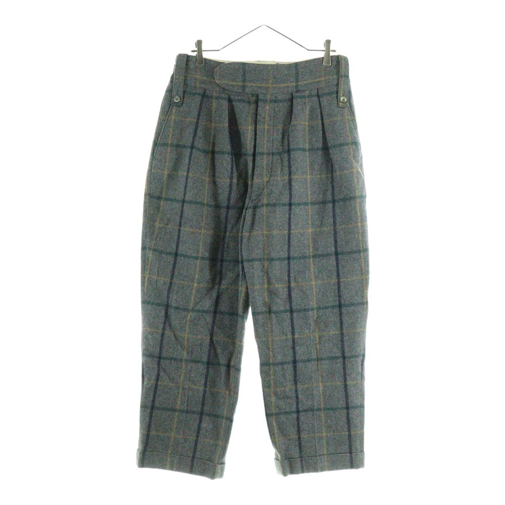 NEAT(ニート) ウールチェックパンツ グレー