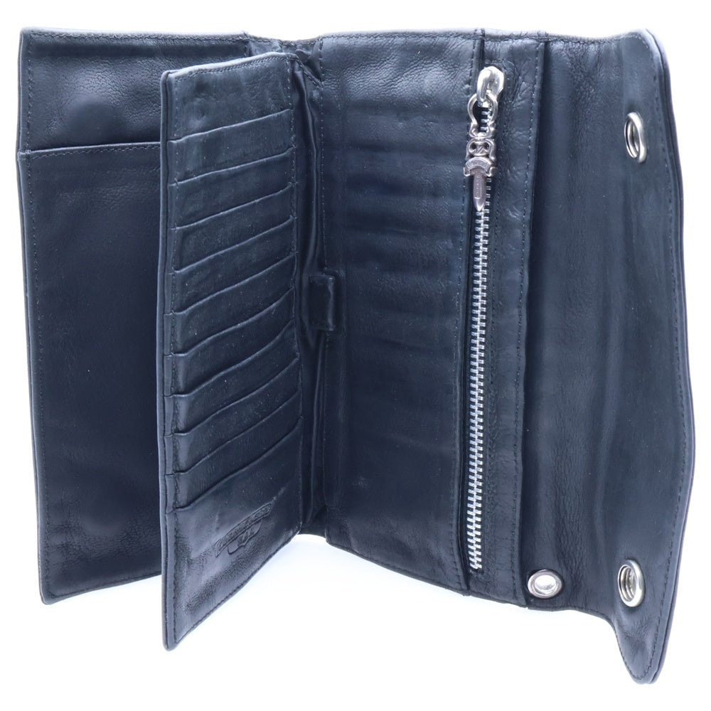 CHROME HEARTS(クロムハーツ) WAVE ウェーブ レザーウォレット 財布 ブラック BCA374