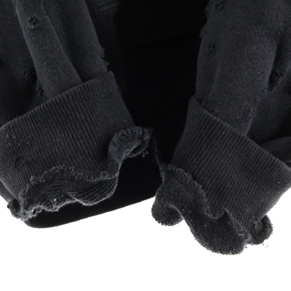 doublet(ダブレット) 24AW ZOMBI SILHOUETTE HODIE ゾンビシルエット プルオーバーパーカー ブラック 36CS339