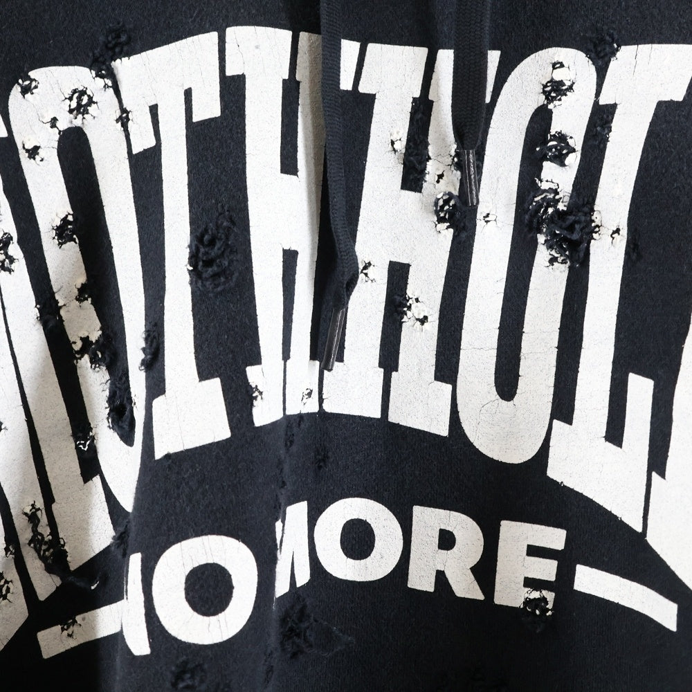 doublet(ダブレット) 24AW ZOMBI SILHOUETTE HODIE ゾンビシルエット プルオーバーパーカー ブラック 36CS339