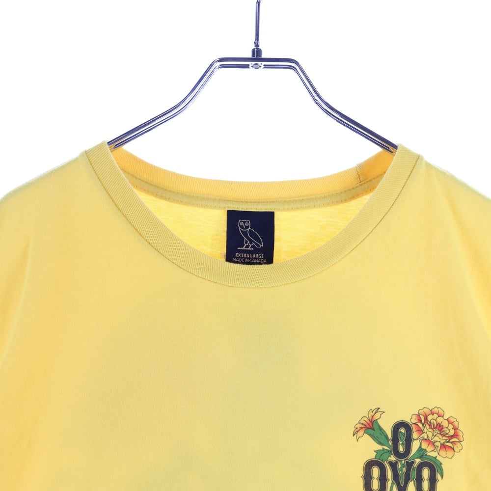 October's Very Own(オクトーバーズベリーオウン) OVO Marigold Crest T-shirt ロゴプリント クルーネックTシャツ イエロー