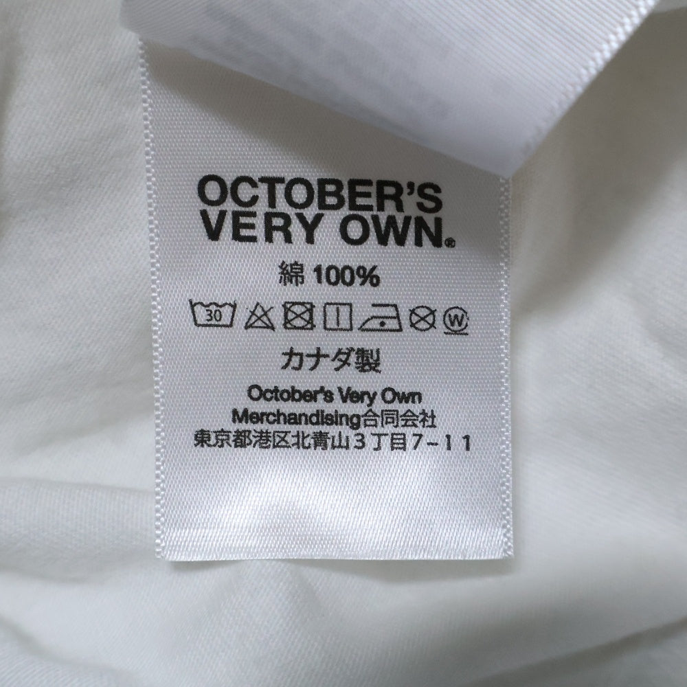 October's Very Own(オクトーバーズベリーオウン) OVO Marigold Crest T-shirt ロゴプリント クルーネックTシャツ ホワイト
