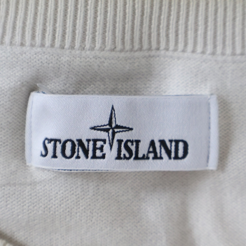 STONE ISLAND(ストーンアイランド) 22SS SOFT COTTON CREW ソフトコットン クルーネックニットセーター 7615540B2 ホワイト
