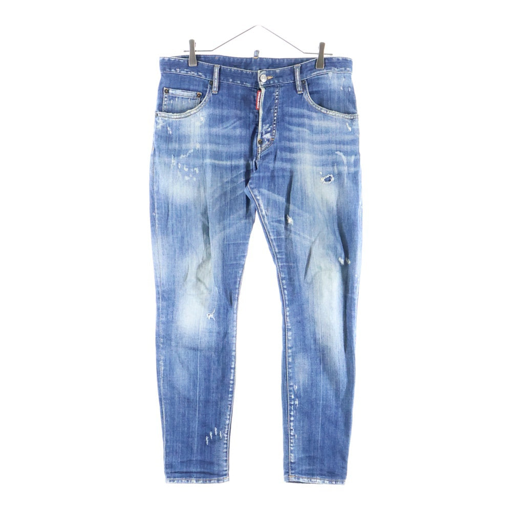 DSQUARED2(ディースクエアード) 18SS ダメージ加工 スキニーデニムパンツ インディゴ