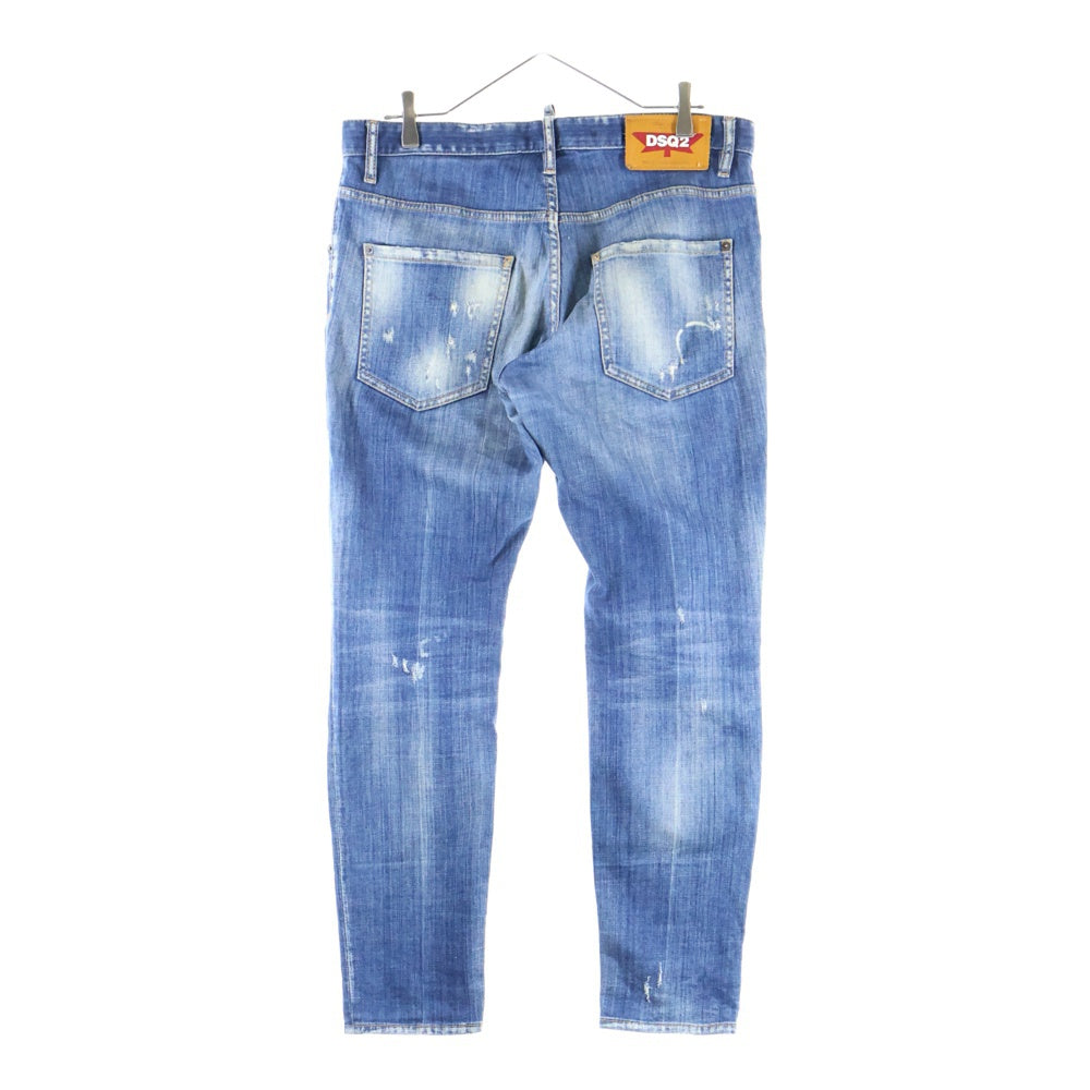 DSQUARED2(ディースクエアード) 18SS ダメージ加工 スキニーデニムパンツ インディゴ