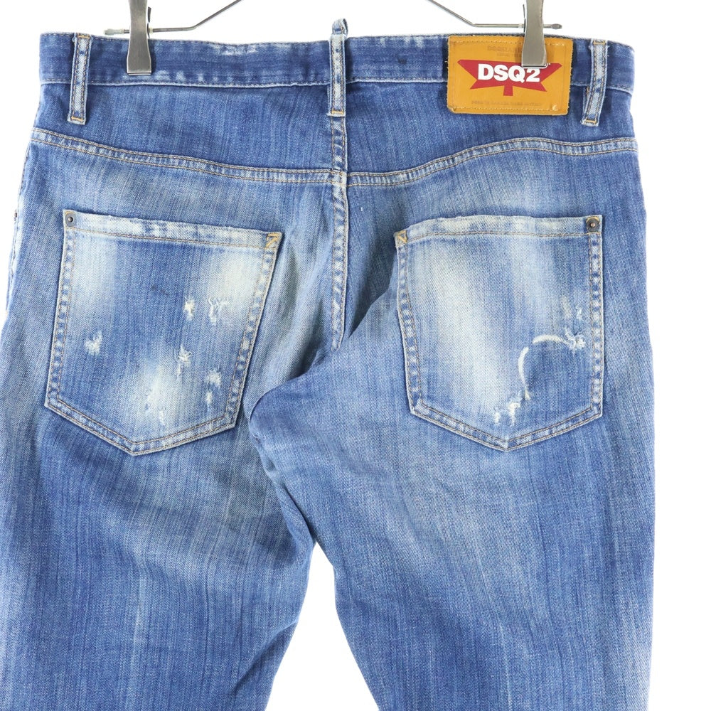 DSQUARED2(ディースクエアード) 18SS ダメージ加工 スキニーデニムパンツ インディゴ