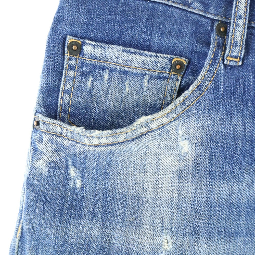 DSQUARED2(ディースクエアード) 18SS ダメージ加工 スキニーデニムパンツ インディゴ