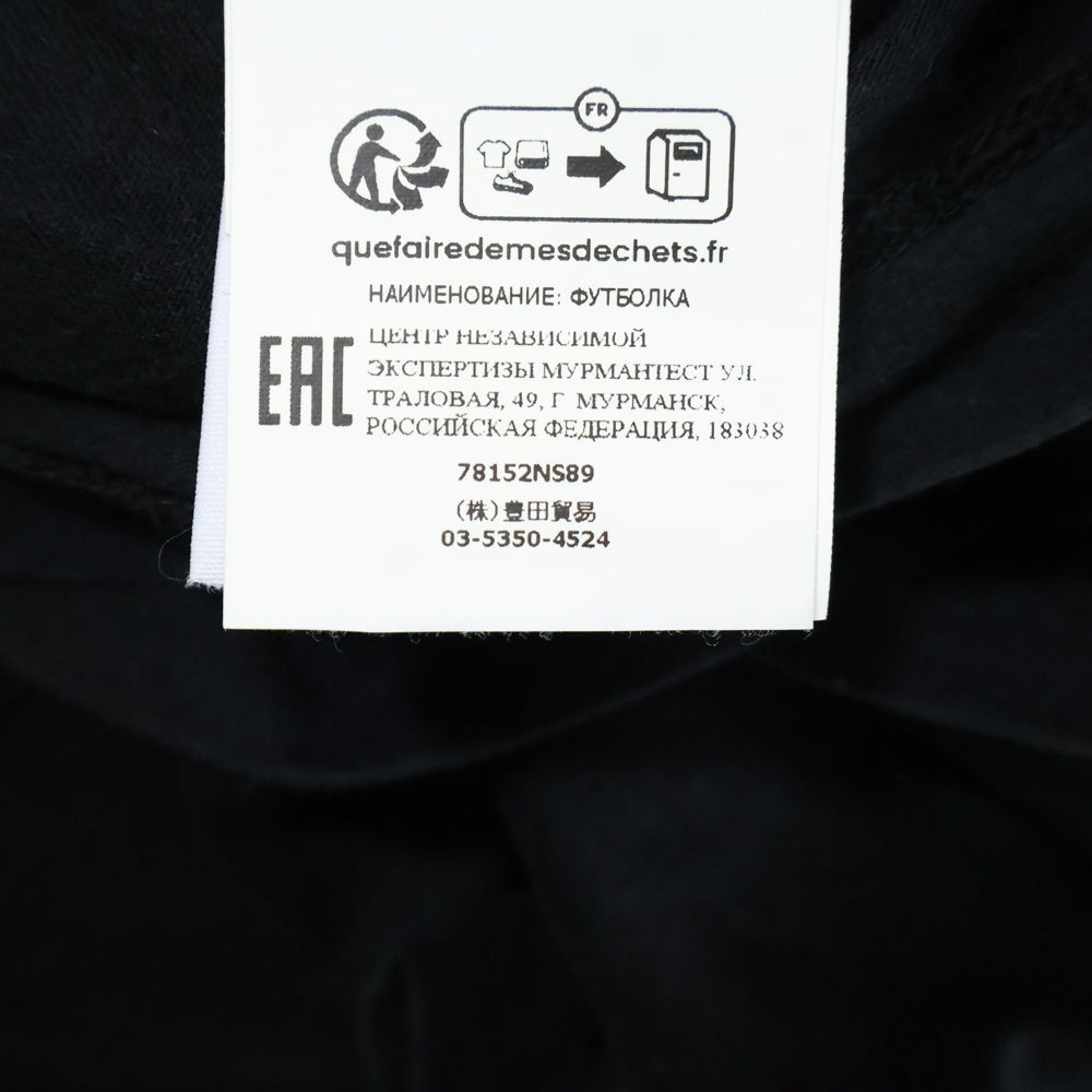 STONE ISLAND(ストーンアイランド) バックロゴ ラバープリント クルーネック 半袖Tシャツ ブラック カットソー 78152NS89