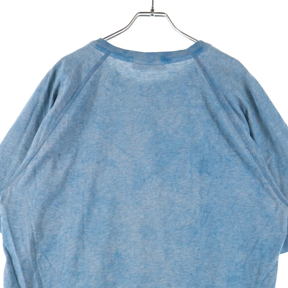 STONE ISLAND(ストーンアイランド) オーバーダイ フロントロゴ クルーネック半袖Tシャツ カットソー 741522993 ブルー