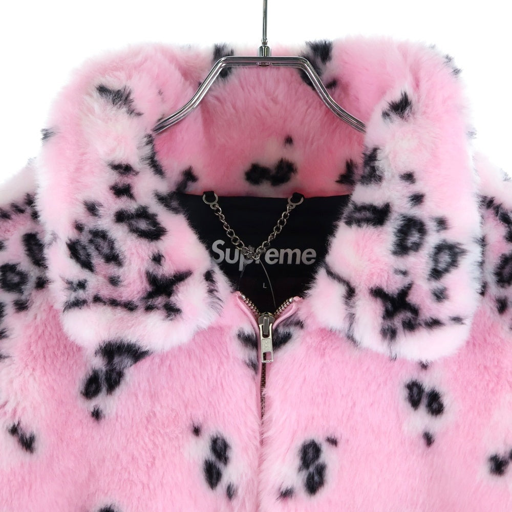 SUPREME(シュプリーム) 21SS Bandana Faux Fur Bomber Jacket バンダナ ファー ボンバー アーチロゴ ジャケット ピンク