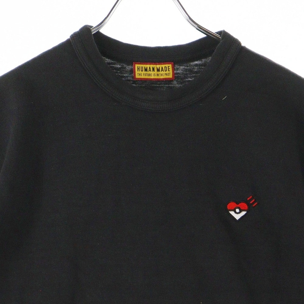 HUMAN MADE(ヒューマンメイド) POKEMON MADE GRAPHIC T-SHIRT ロゴ刺繍 クルーネック半袖Tシャツ ブラック