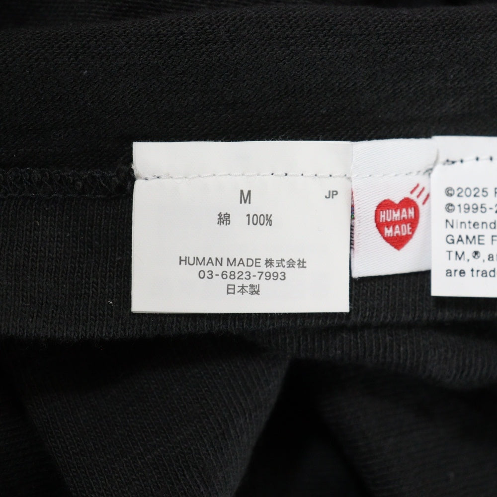 HUMAN MADE(ヒューマンメイド) POKEMON MADE GRAPHIC T-SHIRT ロゴ刺繍 クルーネック半袖Tシャツ ブラック