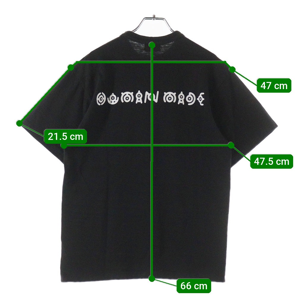 HUMAN MADE(ヒューマンメイド) POKEMON MADE GRAPHIC T-SHIRT ロゴ刺繍 クルーネック半袖Tシャツ ブラック