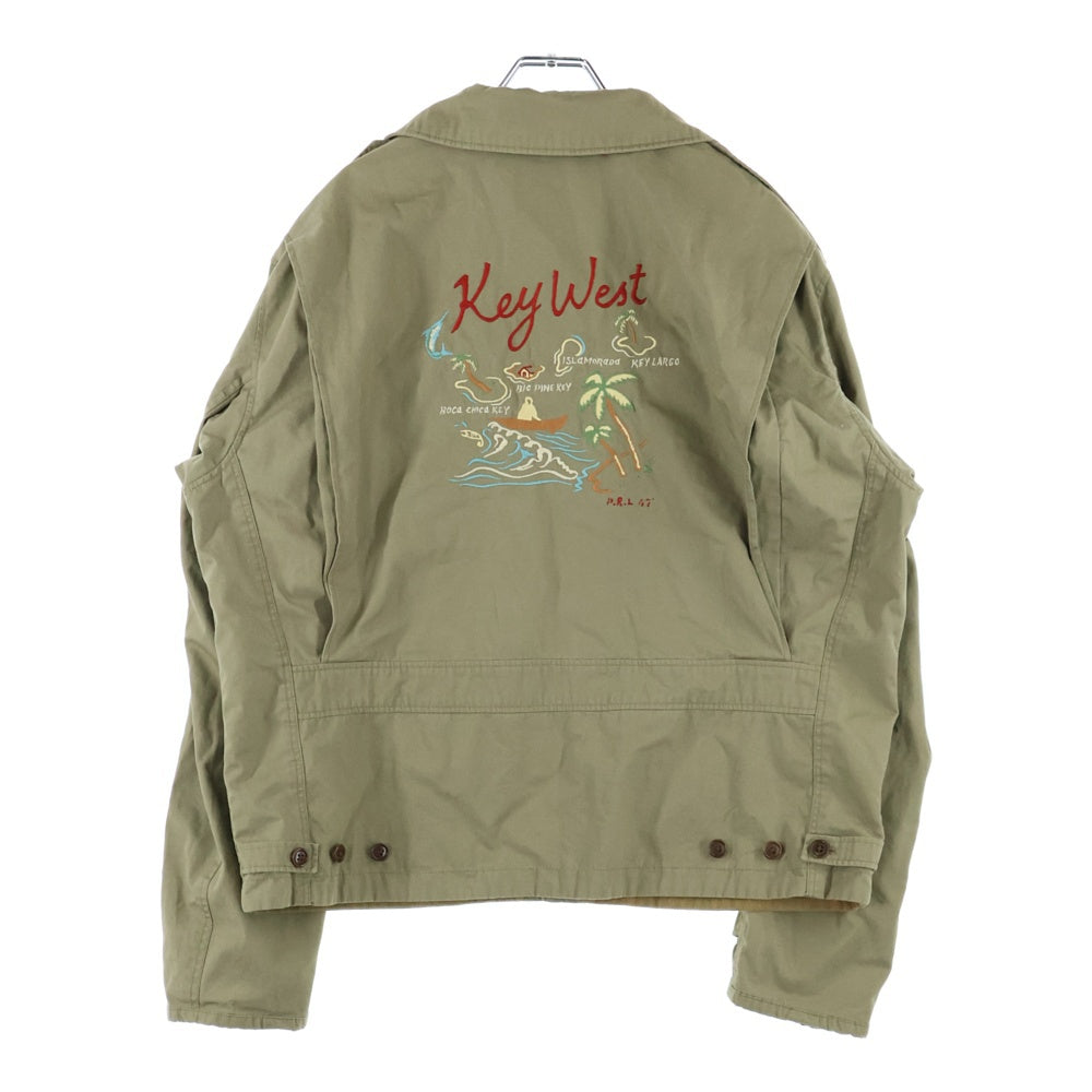 POLO RALPH LAUREN(ポロラルフローレン) バックロゴ刺繡 ミリタリージャケット カーキ