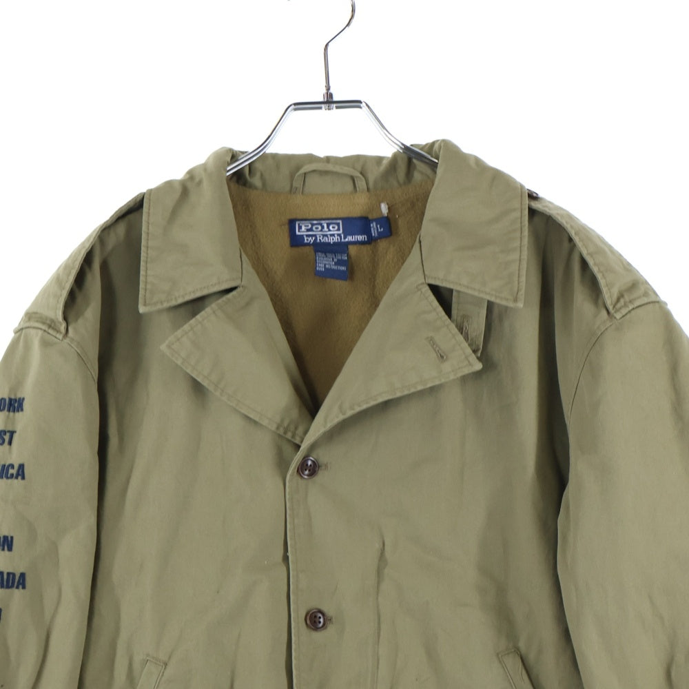 POLO RALPH LAUREN(ポロラルフローレン) バックロゴ刺繡 ミリタリージャケット カーキ