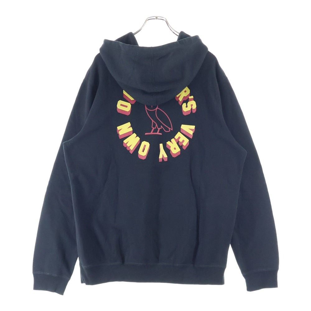 NO BRAND(ノーブランド) October Very Own ロゴプリント プルオーバーパーカー ブラック