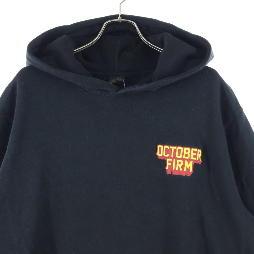 NO BRAND(ノーブランド) October Very Own ロゴプリント プルオーバーパーカー ブラック