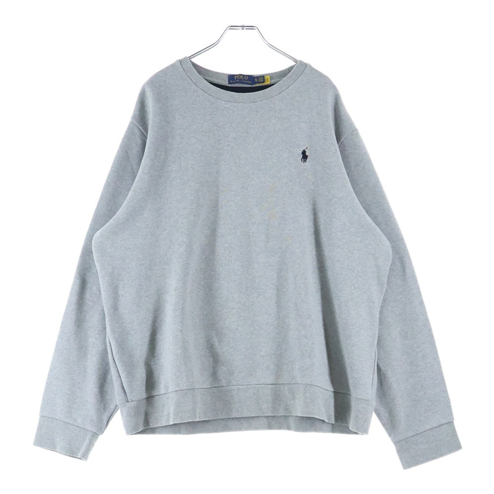 POLO RALPH LAUREN(ポロラルフローレン) ロゴ刺繍 クルーネックスウェット グレー