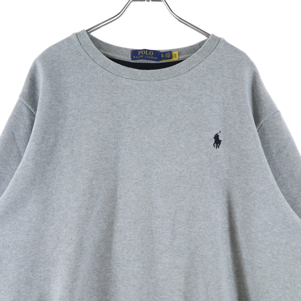 POLO RALPH LAUREN(ポロラルフローレン) ロゴ刺繍 クルーネックスウェット グレー