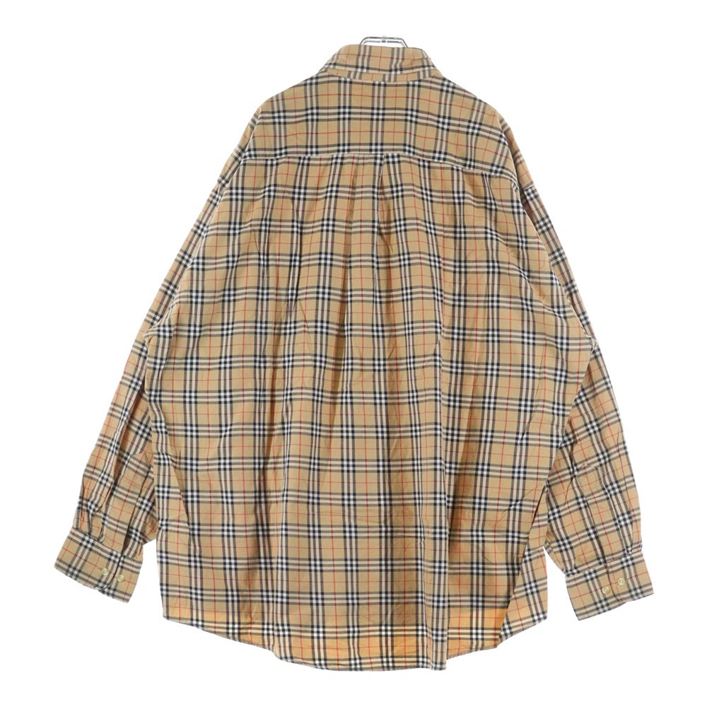 BURBERRY LONDON(バーバリーロンドン) ノバチェック ボタンダウン 長袖シャツ ベージュ