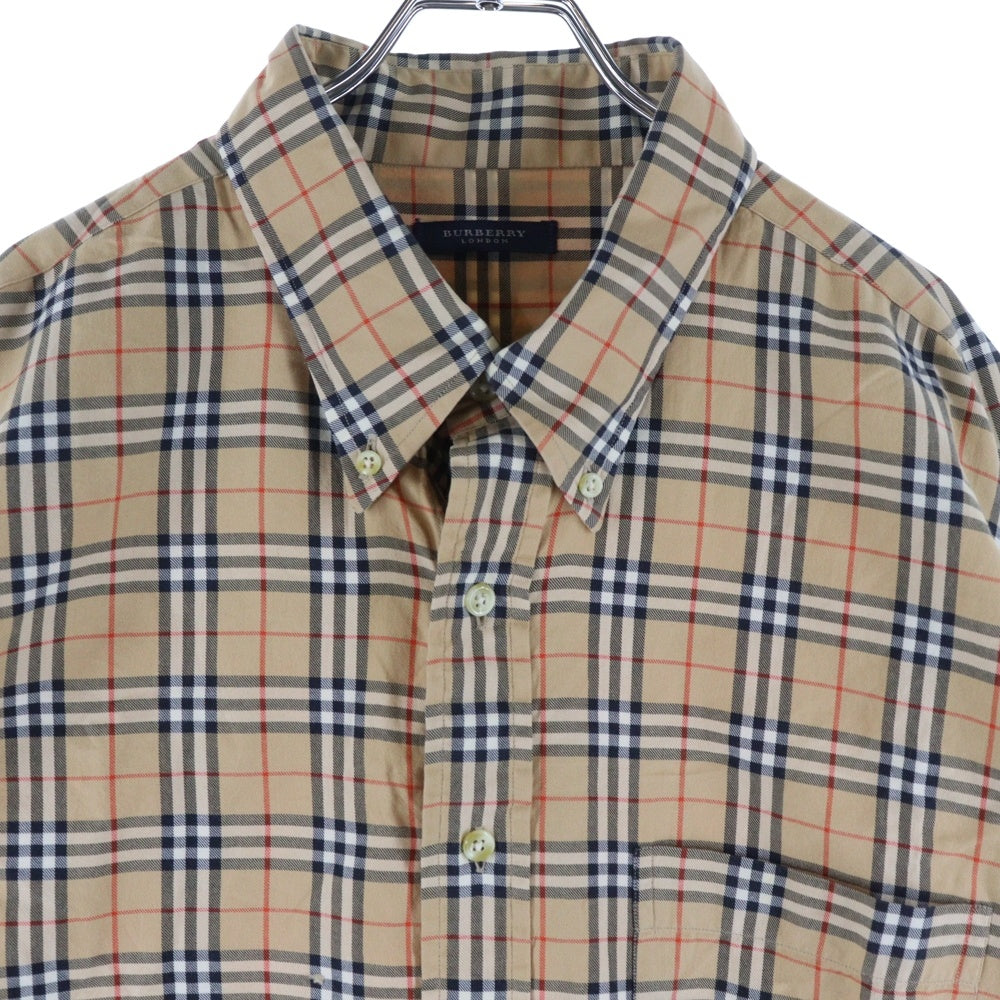 BURBERRY LONDON(バーバリーロンドン) ノバチェック ボタンダウン 長袖シャツ ベージュ