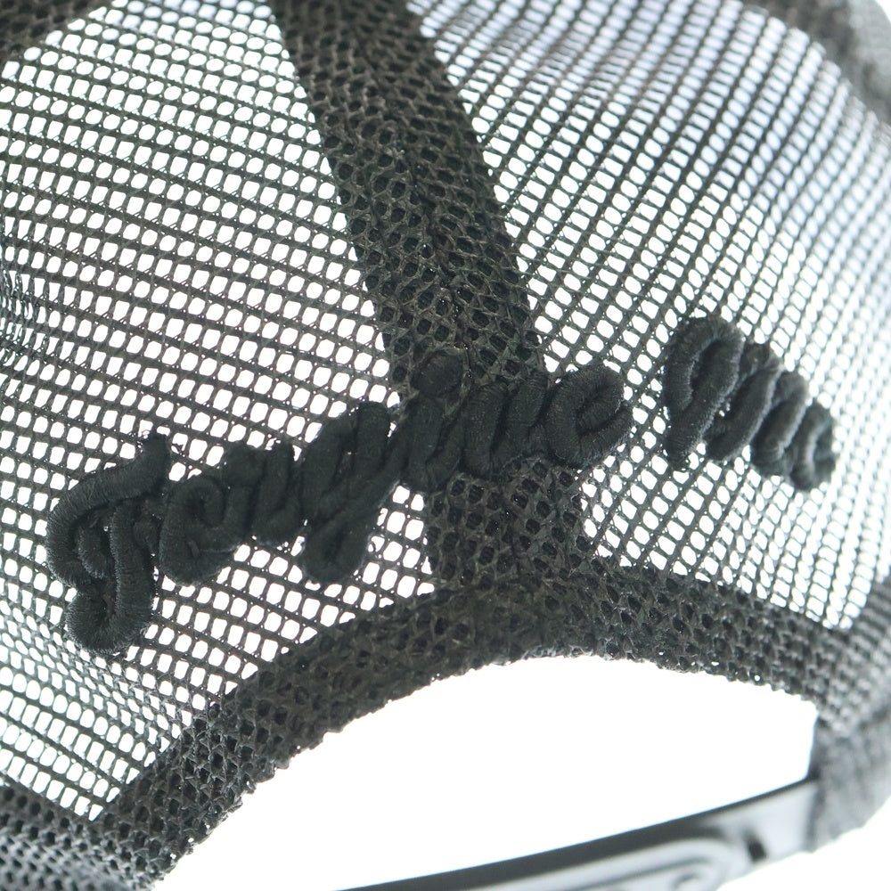 SYNA WORLD(シナ ワールド) フロントロゴ ロープ メッシュキャップ ブラック