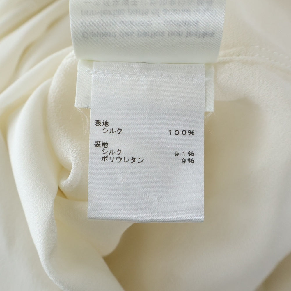 LOUIS VUITTON(ルイヴィトン) プリーツフロント シアーシルクブラウス 長袖シャツ RW231W U32 FOBL22 ホワイト