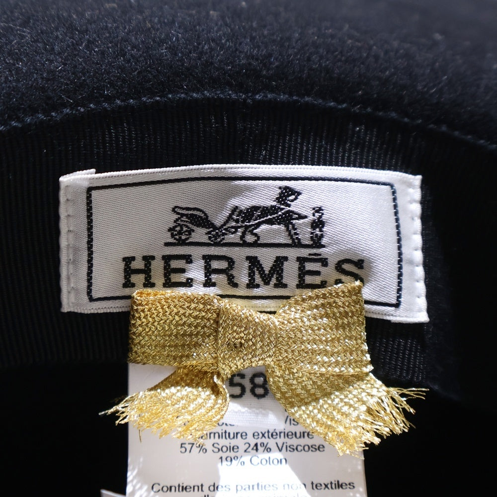 HERMES(エルメス) Francoise フランソワーズ ハット 帽子 ブラック