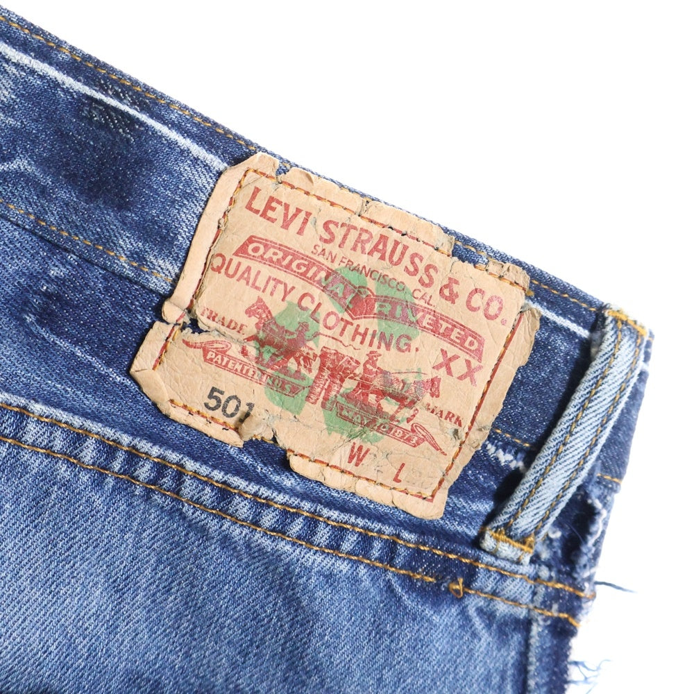 doublet(ダブレット) 22SS QUARTER DENIM UPCYCLE BOOTS-CUT PANTS クオーターデニムアップ サイクルブーツカットパンツ インディゴ 22SS65IT02