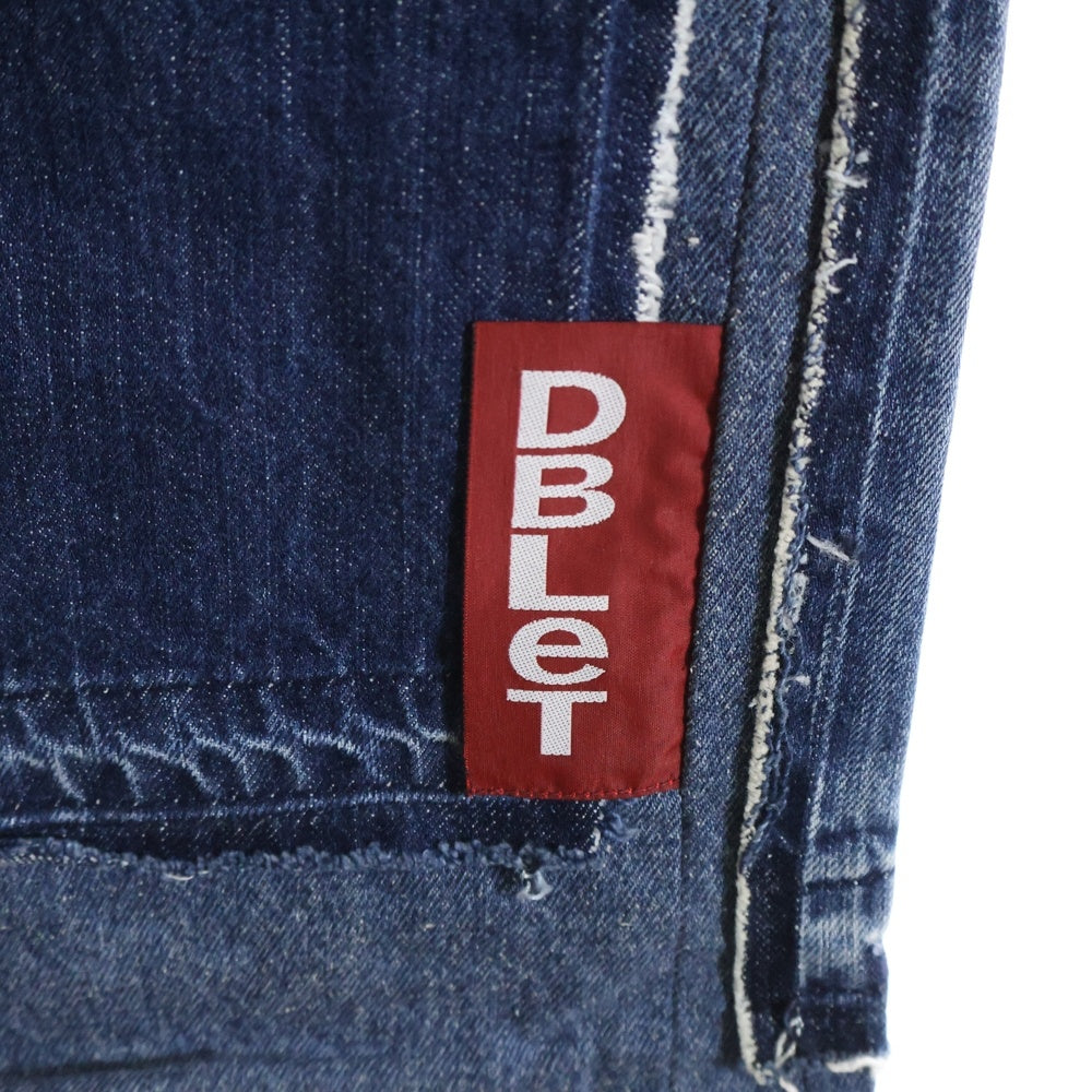 doublet(ダブレット) 22SS QUARTER DENIM UPCYCLE BOOTS-CUT PANTS クオーターデニムアップ サイクルブーツカットパンツ インディゴ 22SS65IT02