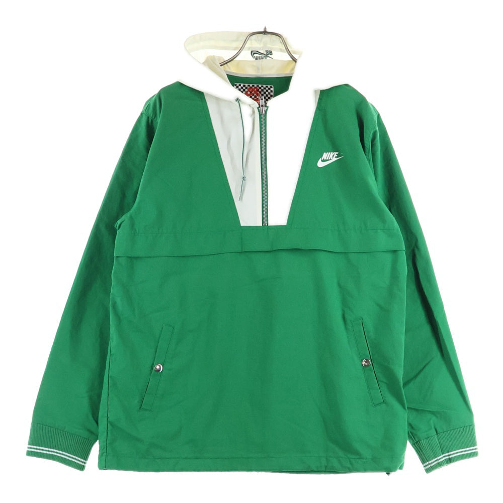 NIKE SB(ナイキエスビー) ×SUPREME Twill Pullover ×シュプリーム ハーフジップ ツイルプルオーバーパーカー 347876-302 グリーン/ホワイト