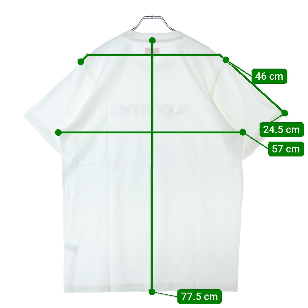 SUPREME(シュプリーム) ロゴ刺繍 クルーネック半袖Tシャツ ホワイト