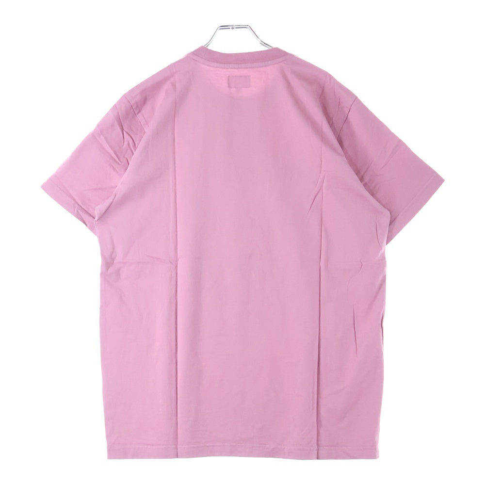 SUPREME(シュプリーム) ロゴ刺繍 クルーネック半袖Tシャツ ピンク