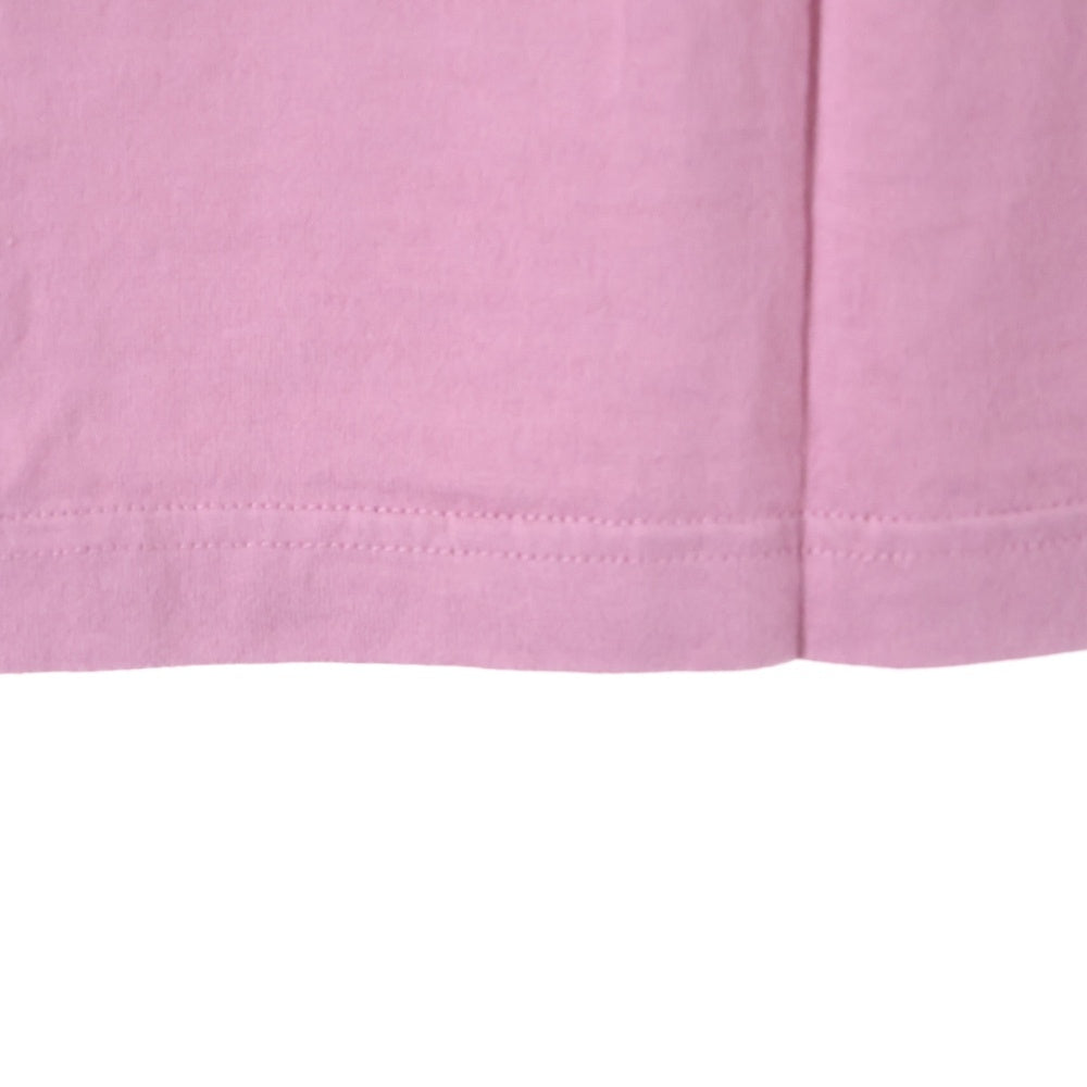 SUPREME(シュプリーム) ロゴ刺繍 クルーネック半袖Tシャツ ピンク