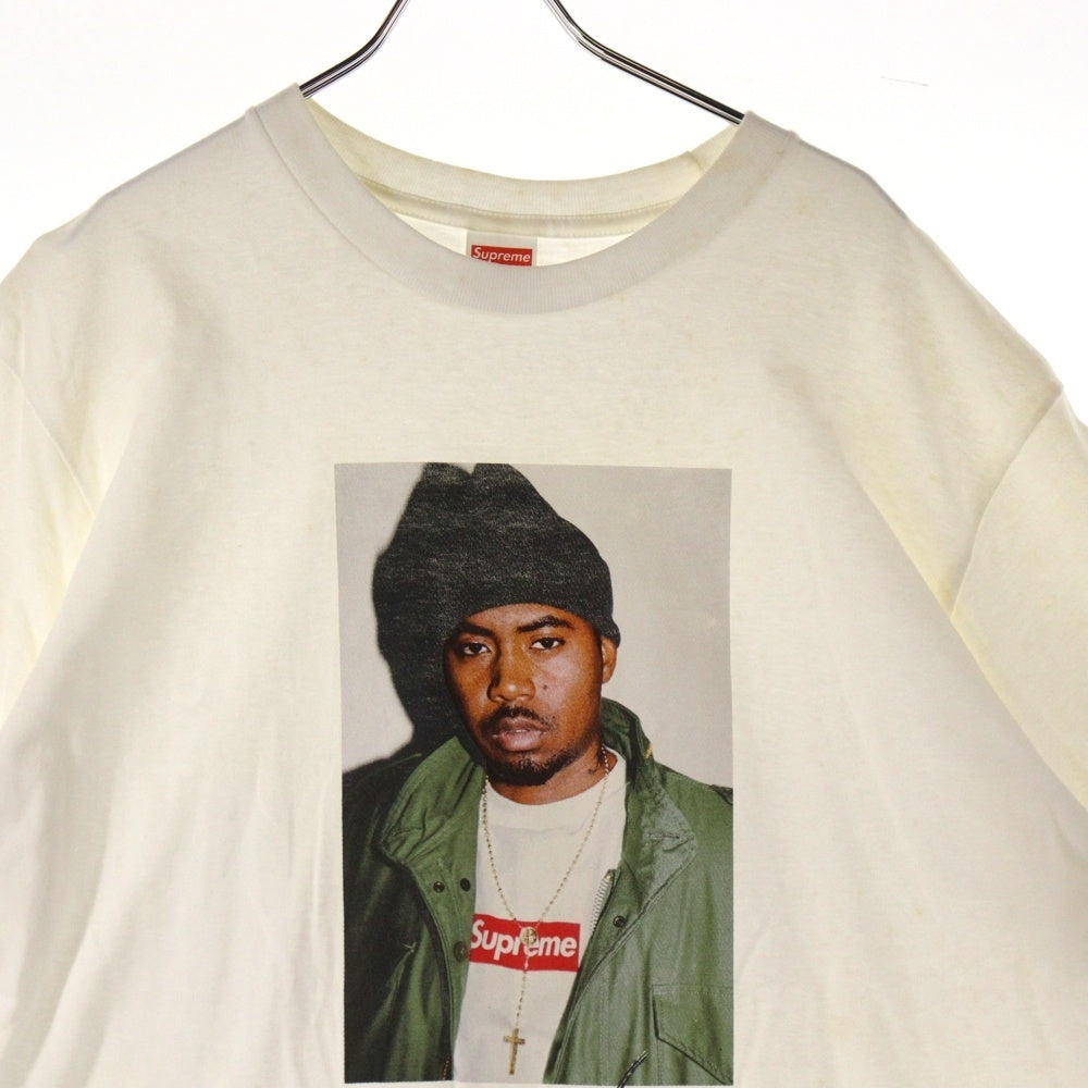 SUPREME(シュプリーム) 17AW Nas Tee ナズ フロントプリント クルーネック半袖Tシャツカットソー ホワイト