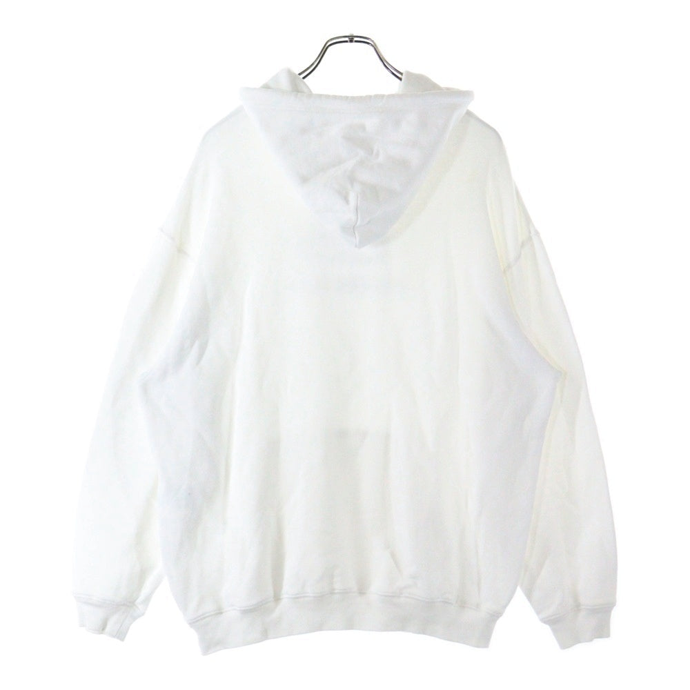 BALENCIAGA(バレンシアガ) 20SS BBロゴ フロントプリント フーディプルオーバーパーカー 570811 TEV19 ホワイト
