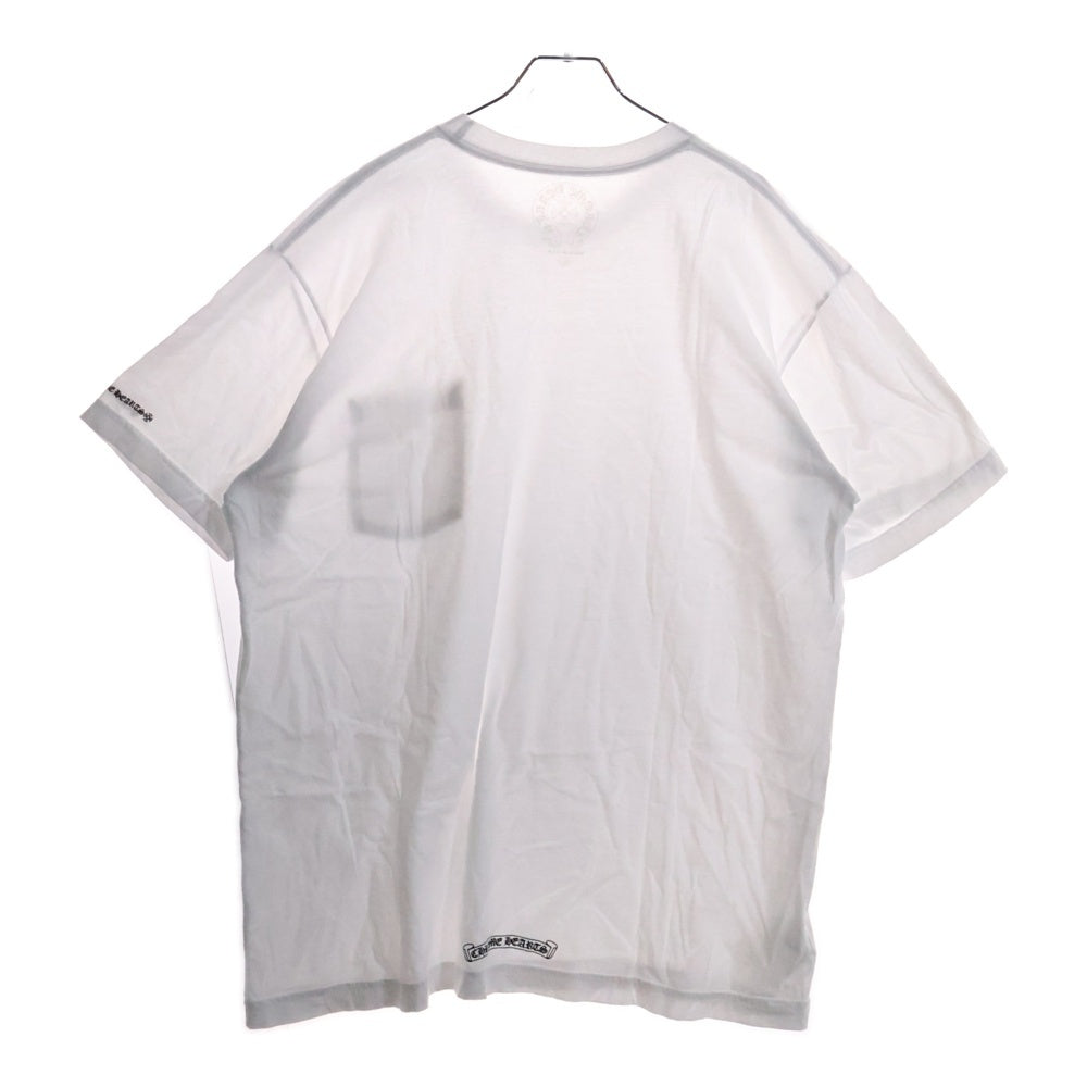 CHROME HEARTS(クロムハーツ) NECK LOGO S/S TEE ネック ロゴプリントTシャツ 半袖カットソー ホワイト