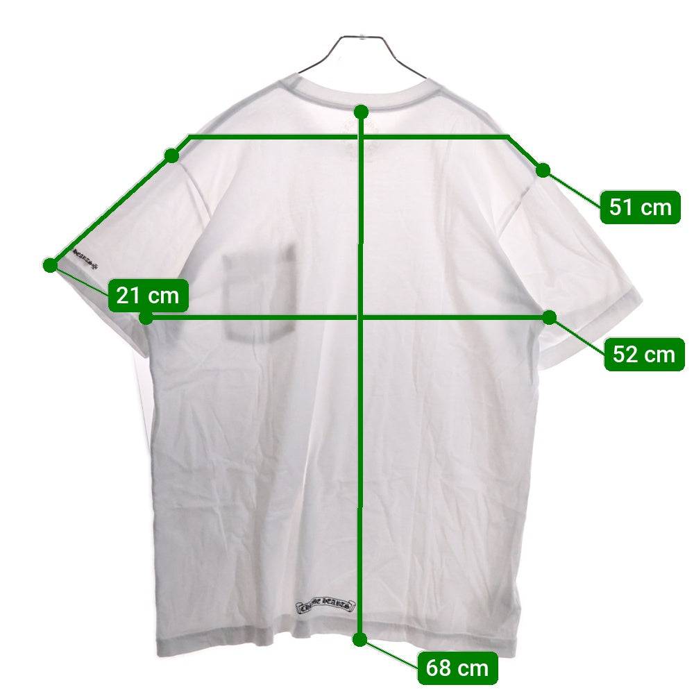 CHROME HEARTS(クロムハーツ) NECK LOGO S/S TEE ネック ロゴプリントTシャツ 半袖カットソー ホワイト