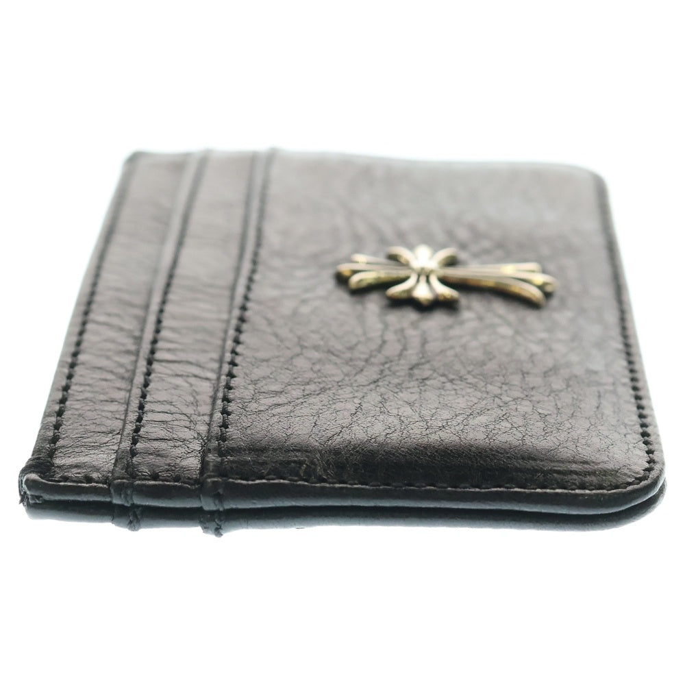 CHROME HEARTS(クロムハーツ) DOUBLE SIDE ダブルサイド CHクロス装飾レザーカードケース ブラック/シルバー