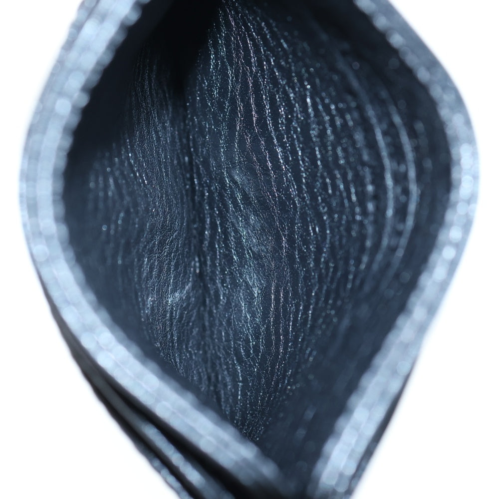 CHROME HEARTS(クロムハーツ) DOUBLE SIDE ダブルサイド CHクロス装飾レザーカードケース ブラック/シルバー