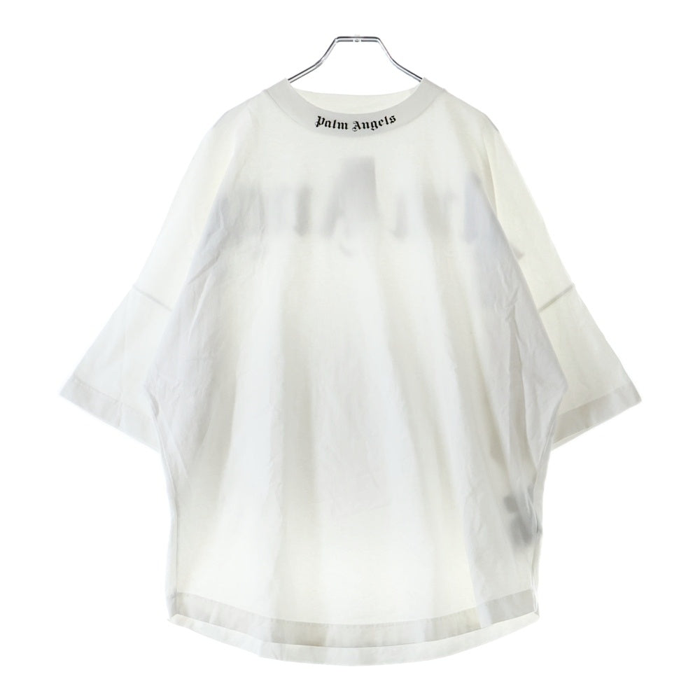 Palm Angels(パームエンジェルス) バック ロゴプリント クルーネック 半袖Tシャツ カットソー ホワイト PMAA002C99JER006