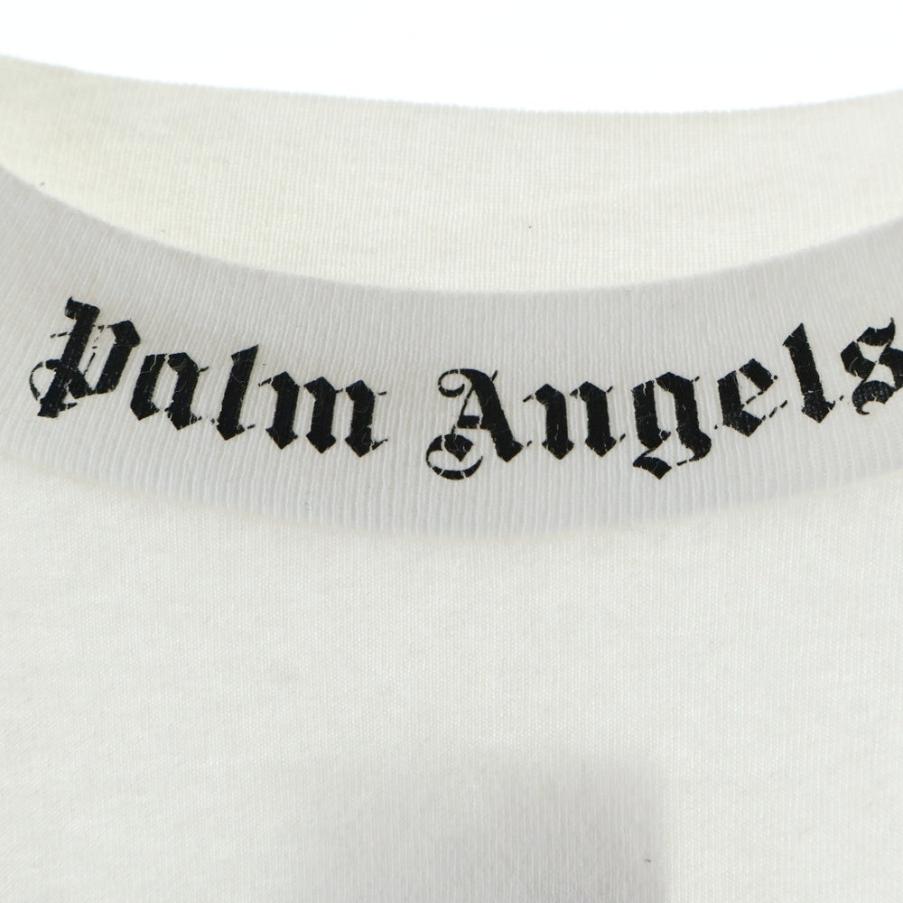Palm Angels(パームエンジェルス) バック ロゴプリント クルーネック 半袖Tシャツ カットソー ホワイト PMAA002C99JER006