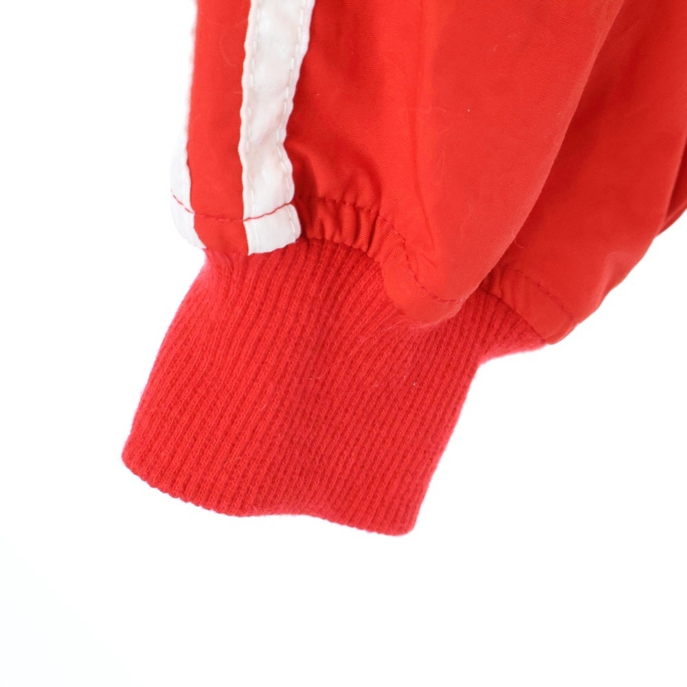 SAINT MICHAEL(セントマイケル) 24AW NYLON PULLOVER フロントロゴ ナイロンプルオーバートレーナー レッド