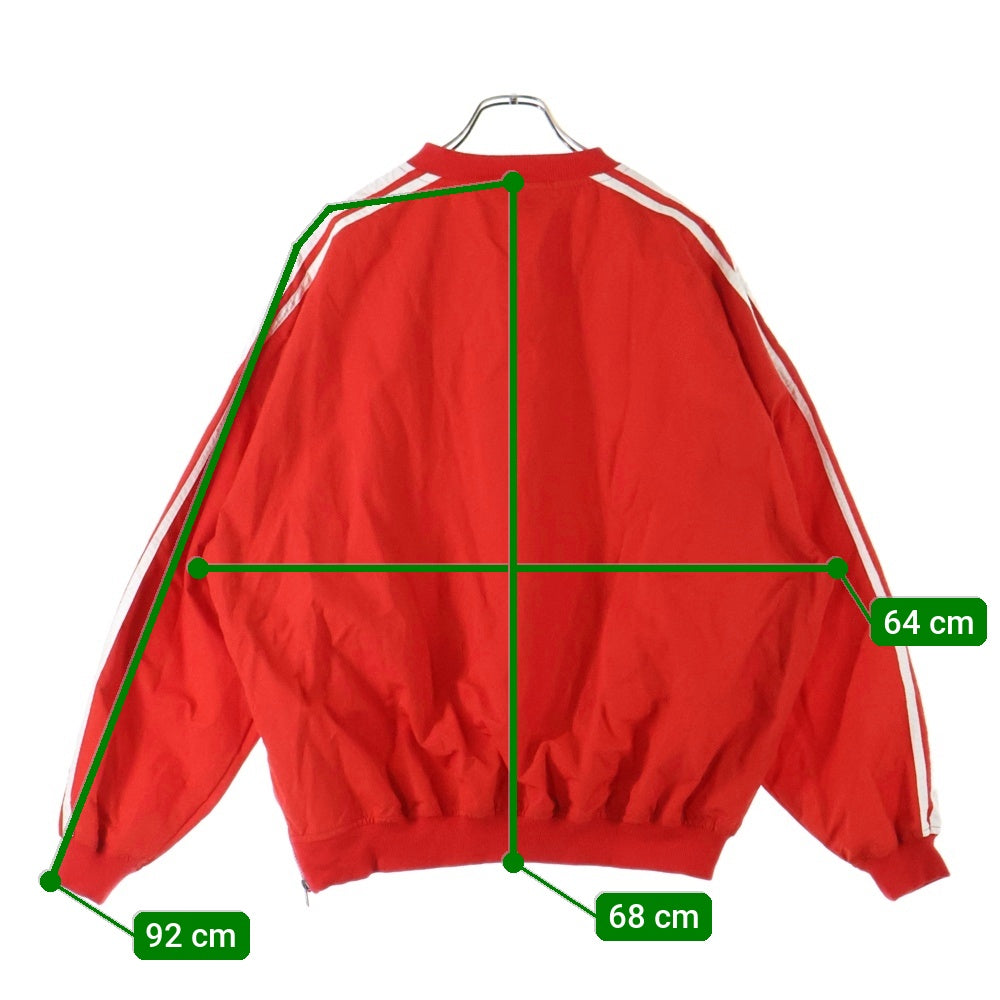 SAINT MICHAEL(セントマイケル) 24AW NYLON PULLOVER フロントロゴ ナイロンプルオーバートレーナー レッド