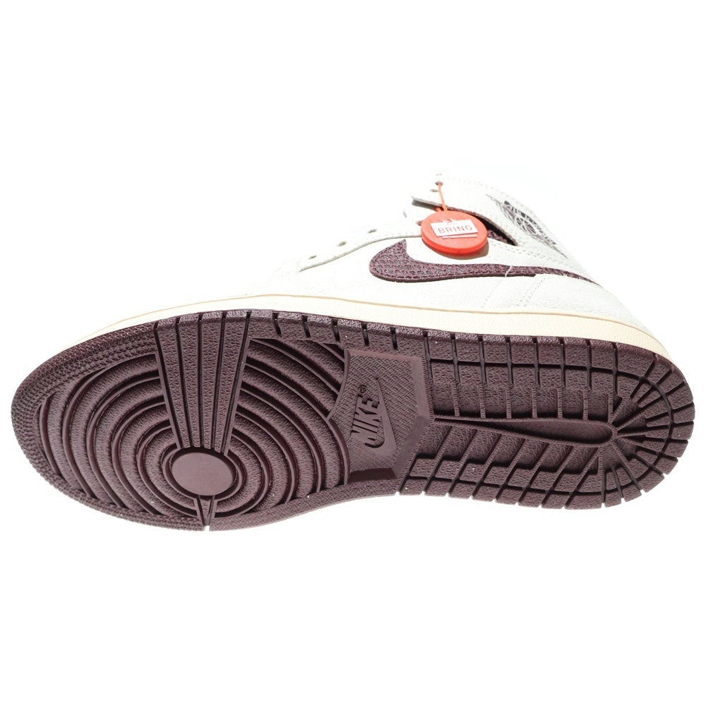 NIKE(ナイキ) ×A MA MANIERE AIR JORDAN 1 RETRO HIGH OG SP アママニエール エアジョーダン1 ハイカットスニーカー ホワイト×ブラウン US8/26cm DO7097-100