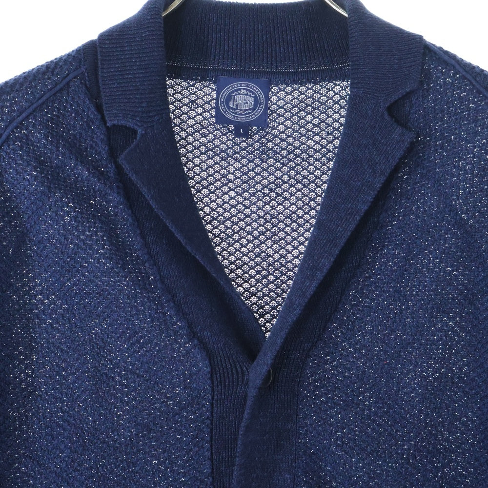 J.PRESS(ジェイプレス) 4ボタン ニットカーディガン ネイビー 021-5-CKR-0V