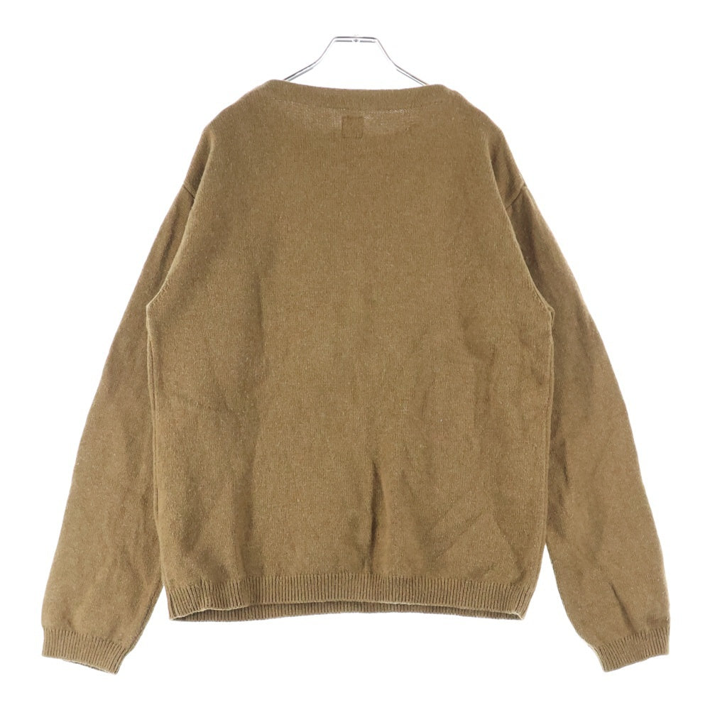 HUMAN MADE(ヒューマンメイド) HEART L/S フロントハートロゴ クルーネックニットセーター HM28CS018 ベージュ